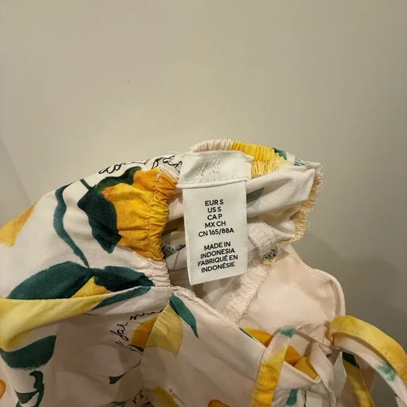 H&M Lemon Print Maxi Dress - Yellow and Green - Picture 4 of 5